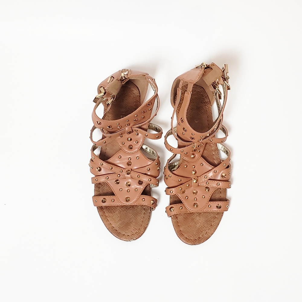 TORRID Tan Gladiator Studded Sandals Size 9
